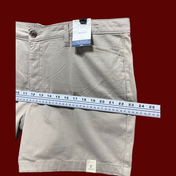St. John's Bay - Women's Mid Rise 5" Inseam Chino Short - Beige -18 - Picture 6 of 16